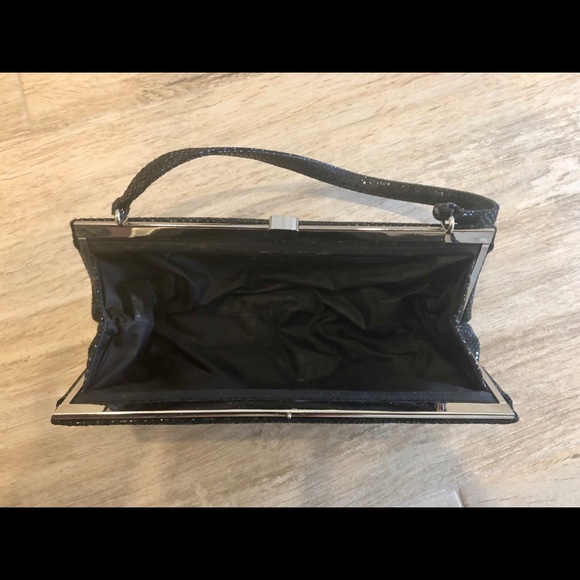 Bebe Black Python Print Bag - Picture 5 of 7